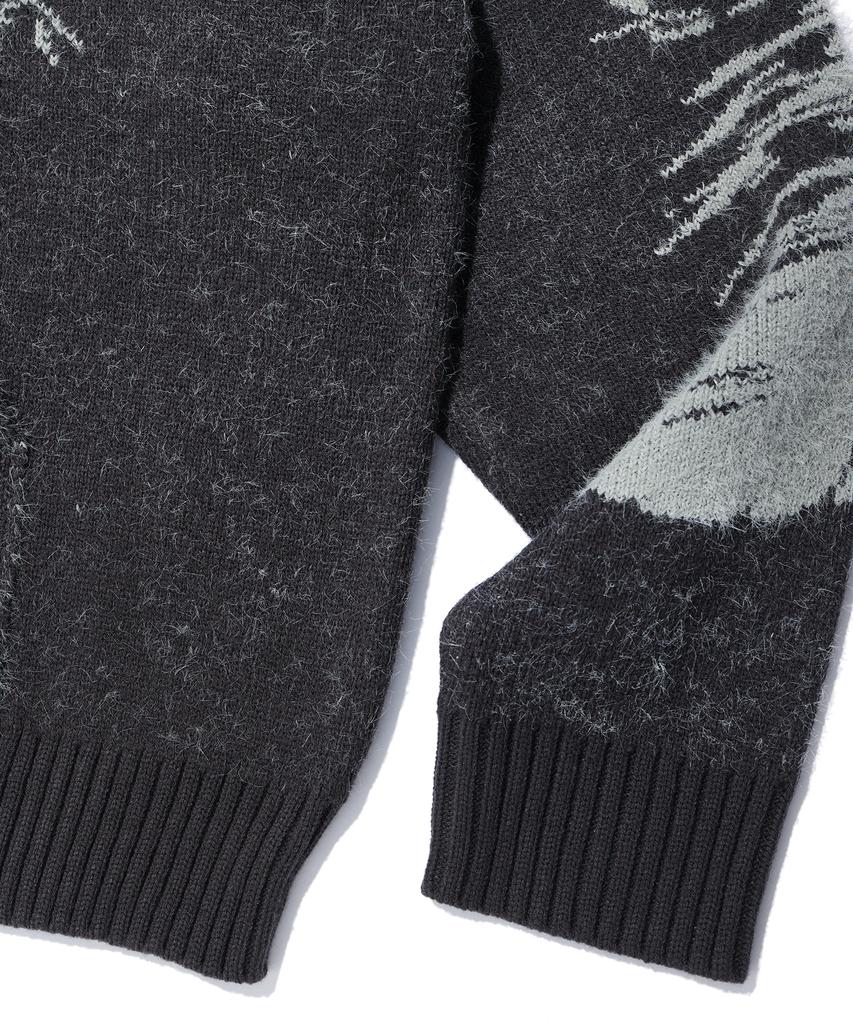 CRITIC Feather Wormhole Hoodie Knit Charcoal