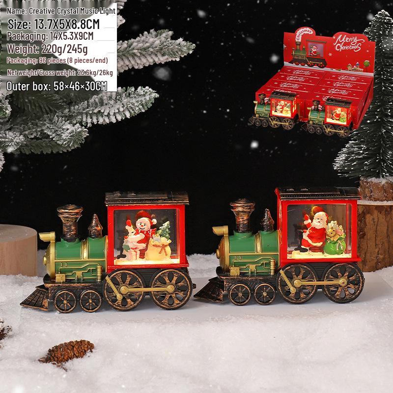 Christmas Crystal Ball Music Box Lantern Ornament