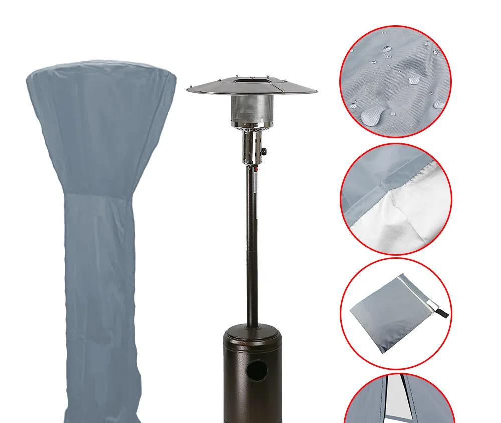 

Уличный зонт для патио, террасы, обогреватель, свет, пылезащитный чехол, чехол для защиты от солнца, водонепроницаемый чехол серый