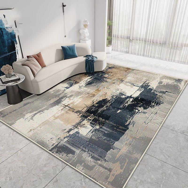 Tappeto Astratto Nordico Colore Inchiostro Decorazione Soggiorno Tappeti Grandi per Divano Lounge Camera da Letto Ispessito Soffice Tappetino in Peluche Antiscivolo