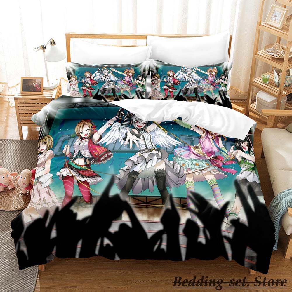 Comforter The Idolm@Ster Cinderella Girls Starlight Stage Bedding Set Single Twin Full Queen King Size Bed Set Kid Bedroom Duvet Sets