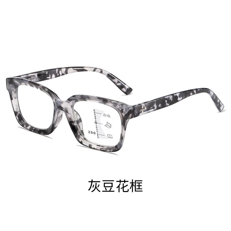

Fashion Large Frame Progressive Multi-Focus Anti-Blue Reading Glasses Spring Leg Reading Reading Glasses Look Far And Near anti-blue light flat (0 degrees)