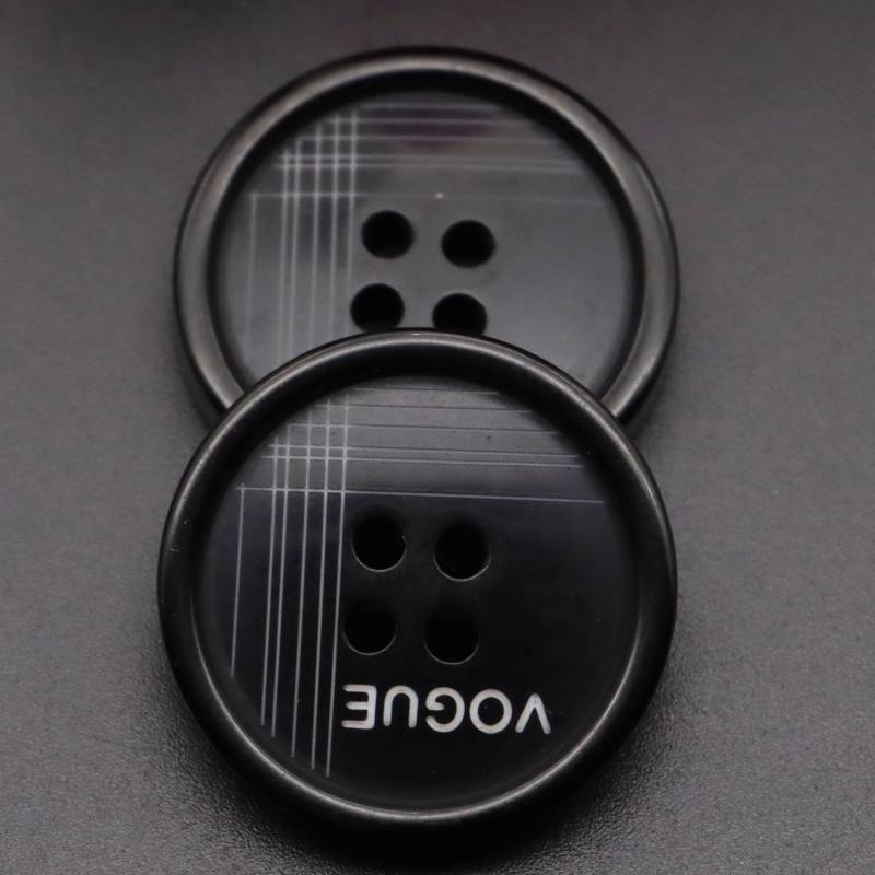 10Pcs Button Black Resin Button Coat Button Men'S And Women'S Suit Button Pants Button Jacket Button Wool Sweater Button Round