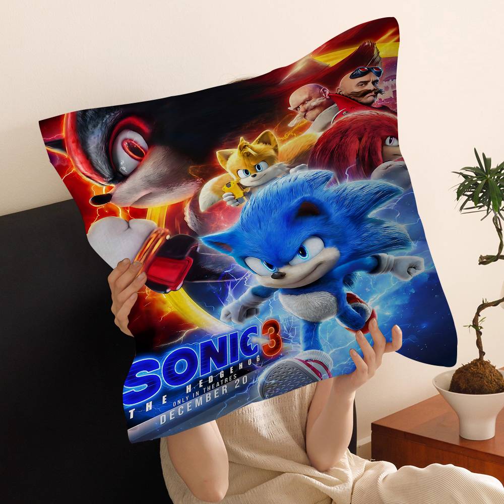 Anime S-SonicS H-Hedgehog Pillow Gifts Home Office Furnishings Bedroom Sofa Car Cushion Cover Case 45x45cm