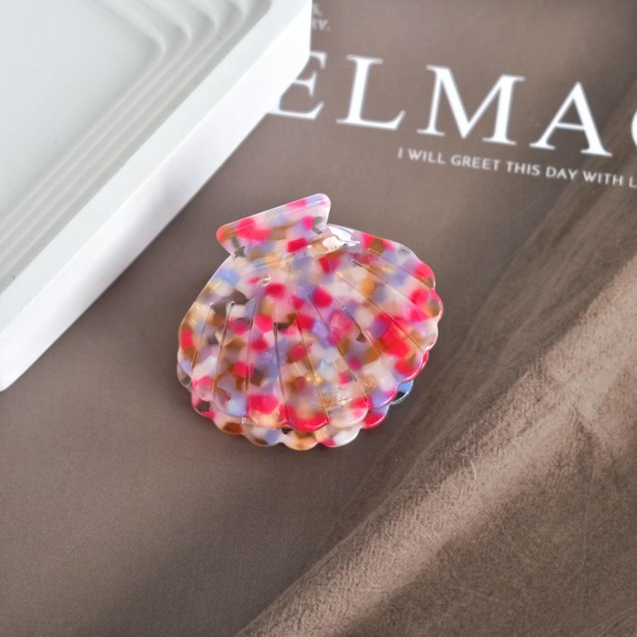 Unique Korean Hair Clips for Women Small Colorful Originality Shell Shape Hair Claws, Acetate Material Hair Accessories