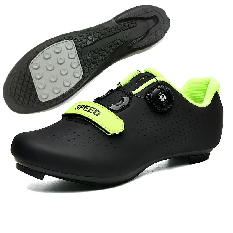 Men Cycling Shoes Outdoor Rubber Flat-Bottomed Lockless Bicycle Sports Women Road Racing Shoes Unisex MTB Cycling Shoes