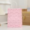 12Pcs Party Supplies Sweet Gift Packing Bag Paper Pink Bow Present Wrap Bag Portable Convenient Party Favor Bags Wedding Party