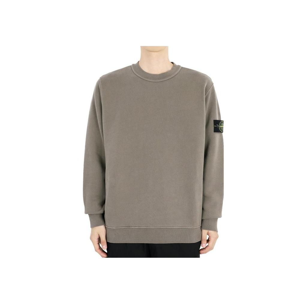 Stone Island Dyed Sweatshirt Walnut Men Tops Brown 811561241-V0175
