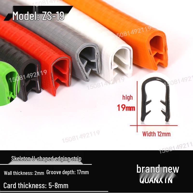 U-Shaped Rubber Edge Banding for Glass and Steel Tiles