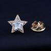 Elegant Star Crystal Lapel Pin for Men and Women - Micro-Paved Zircon Collar Accessory