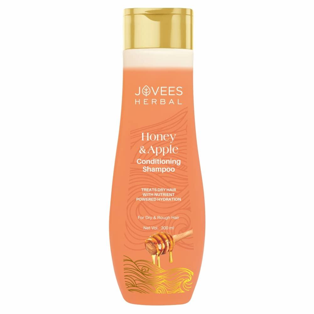 Jovees Herbal Honey And Apple Conditioning Shampoo 300 Ml For Silky Soft Shiny Hair Repair Frizz Control