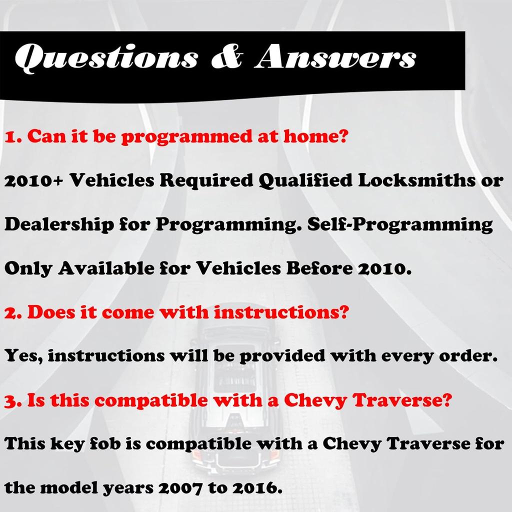 Mechanmagic Keyless Entry Remote Control Key Fob Replacement Fits For Chevy Traverse 2007-2016 Tahoe Suburban GMC Acadia Yukon XL Denali Buick