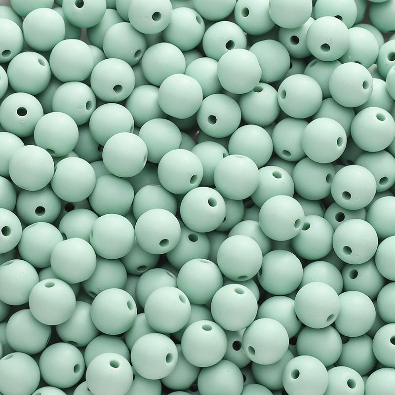 23-500Pcs Acrylic Beads Solid Colored Frosted Round Beads For DIY Bracelet Necklace Jewelry Making Accessories