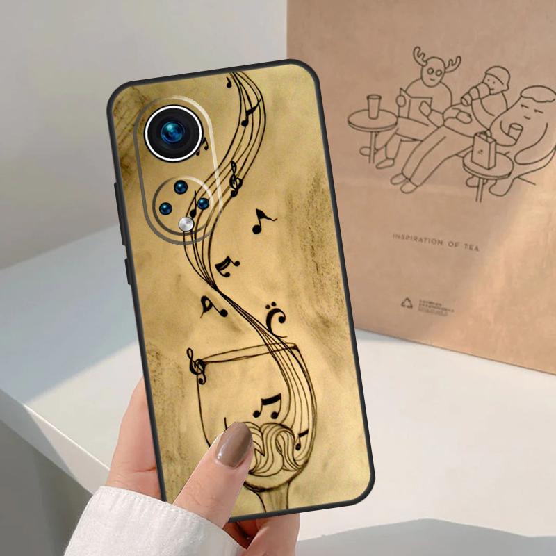 Music Note Musical Treble Clef For Honor Magic 8 Pro 7 6 5 Lite Case For Honor Win RT 200 400 50 70 90 X8b X9a X9b X9c X9d