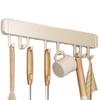 30/40/50cm Stainless Steel Non Perforated Kitchen Hook Rack With Movable Hooks For Spoon Shovel Utensil Organization
