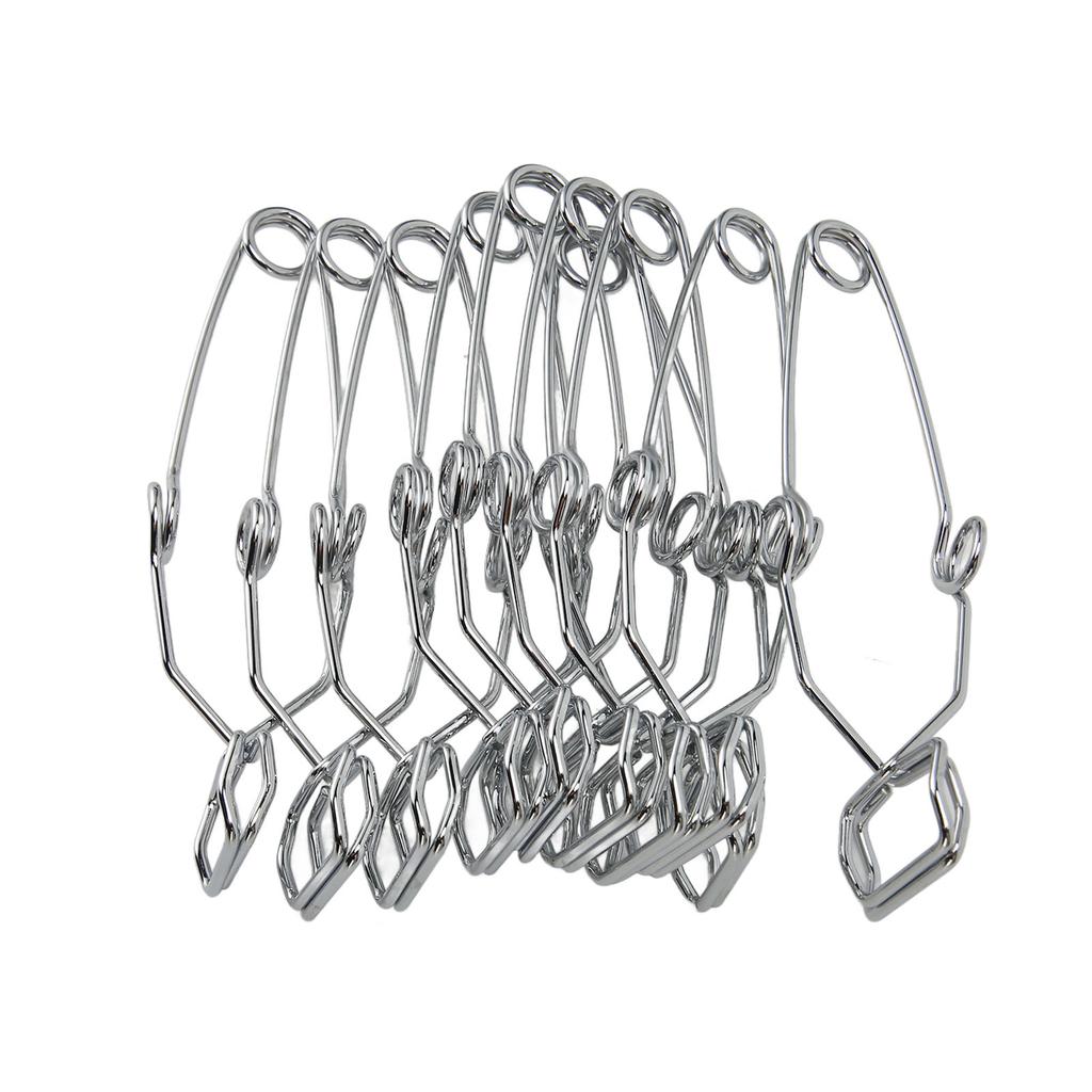10PCS Pinza para Tubo de Ensayo Acero Inoxidable Resistente a Altas Temperaturas Cómodo Tubo de Ensayo de Laboratorio