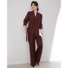 Xinfeiyu Women's Waist-Cinching Business Suit Set