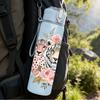 1PC Tiger Flower Wildlife 750ml Color Plastic Sports Water Bottle Leakproof Flip Straw Lid Suitable for Sports Office Home Use