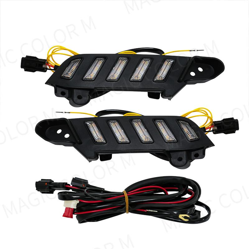 

Для Toyota Tacoma 2016 2017 2018 2019 2020 2021 2022 2023 светодиодные дневные ходовые огни белые DRL дневные огни желтый указатель поворота 12 В