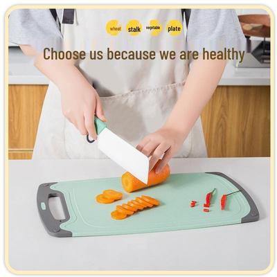 Dual-Sided Wheat Straw Cutting Board: Multifunctional, Easy-to-Clean Kitchen Essential