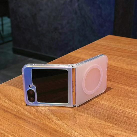 Samsung Z Flip7 Flip kryt: Magnetický, Jednobarevný, Třpytivý, Anti-žloutnoucí pouzdro pro skládací obrazovku