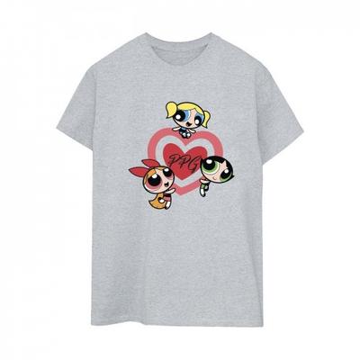 The Powerpuff Girls Womens/Ladies Double Heart Boyfriend T-Shirt