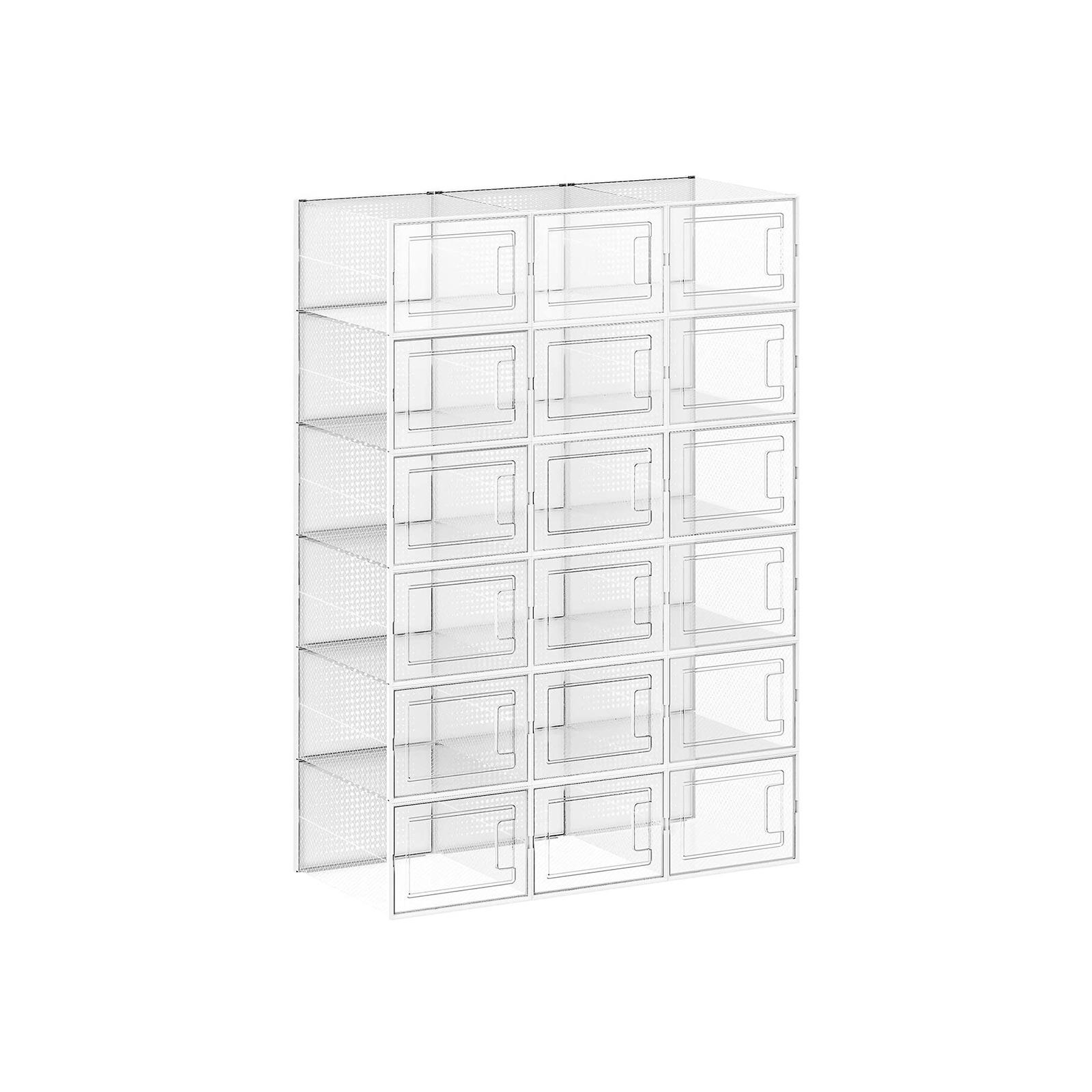 SONGMICS Shoe Boxes, Pack of 18