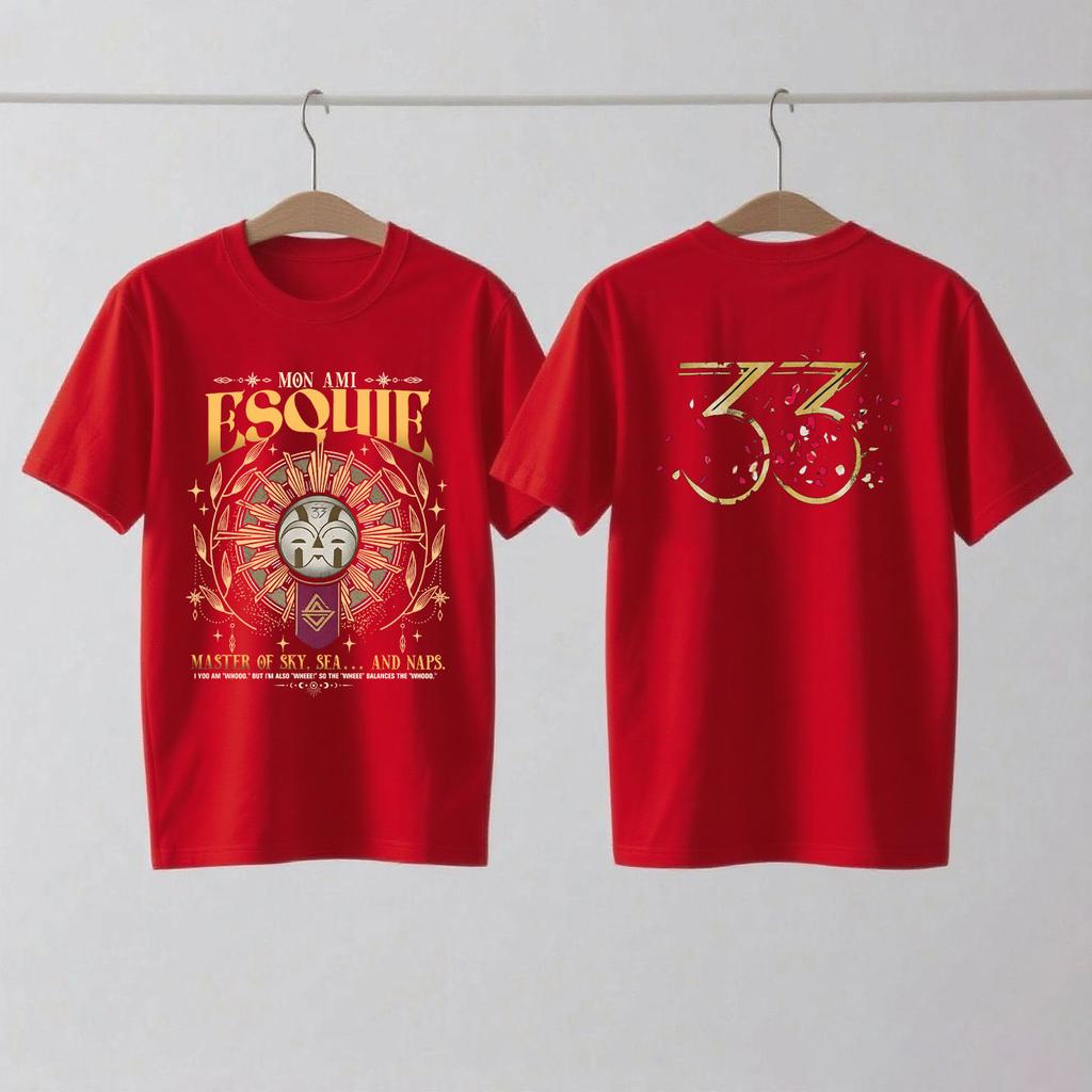 Koszulka Esquie Clair Obscur Expedition 33 Zabawna koszulka Esquie dla graczy dla fanów Prezent Moda letnia Casual Miękka bawełna Krótki rękaw Top