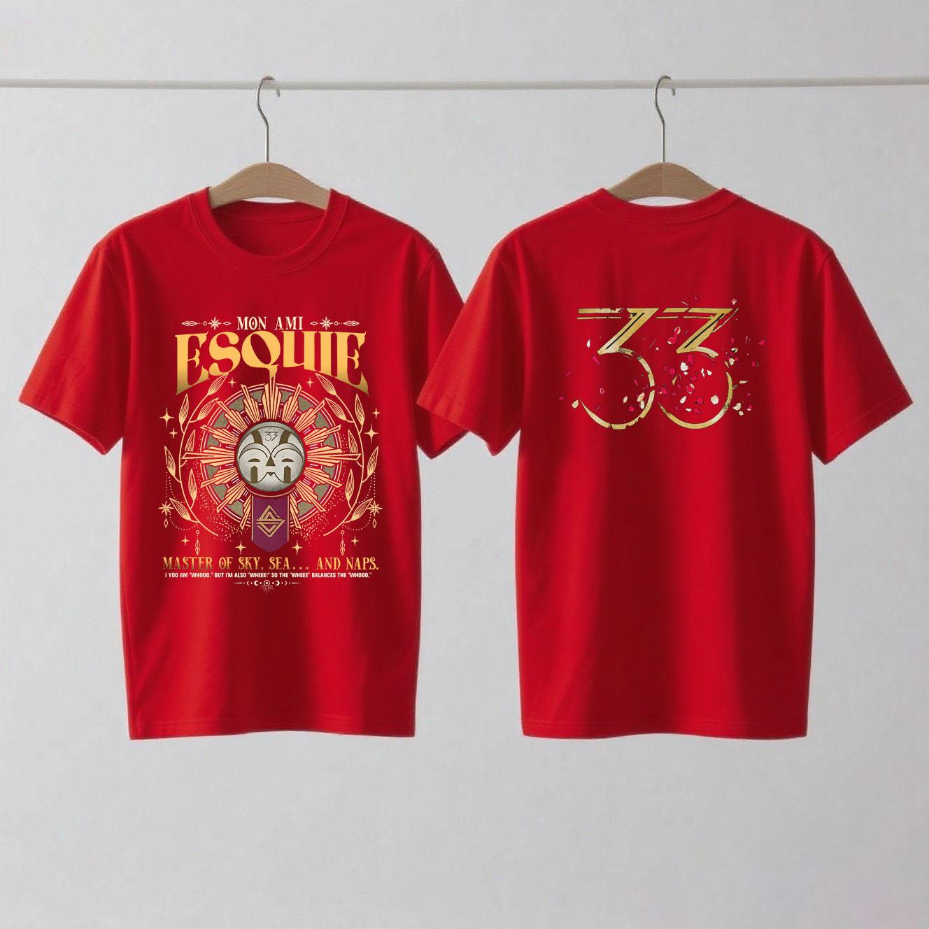 

Esquie Clair Obscur Expedition 33 T-Shirt Funny Esquie Gamer Tee for Fans Gift Summer Fashion Casual Soft Cotton Short-sleev Top S