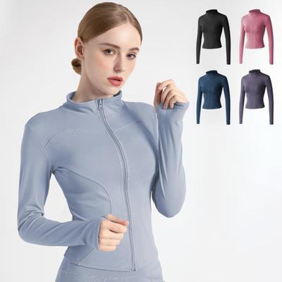 Long Sleeve Sports Jacket Women Fitness Yoga Shirt  Activewear Running Coats Workout Clothes Size S-XXL