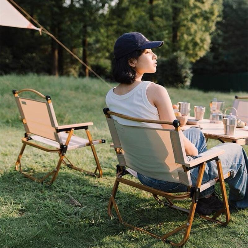 

Портативный складной стул Kermit Стул Портативный кемпинг Спинка Открытый складной стул Рыбацкий стул Пляжный стул