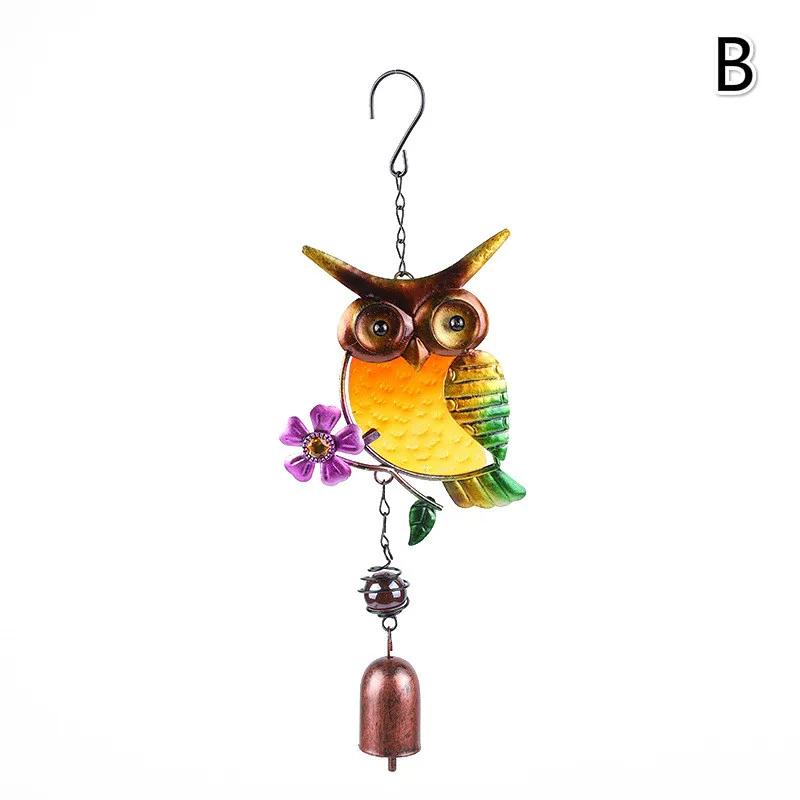 Home Fashion Decoration Metal Wind Chime Owl Wind Chimes Garden Outdoor Decor Hanging Pendant Creative Gifts Accessories Tools