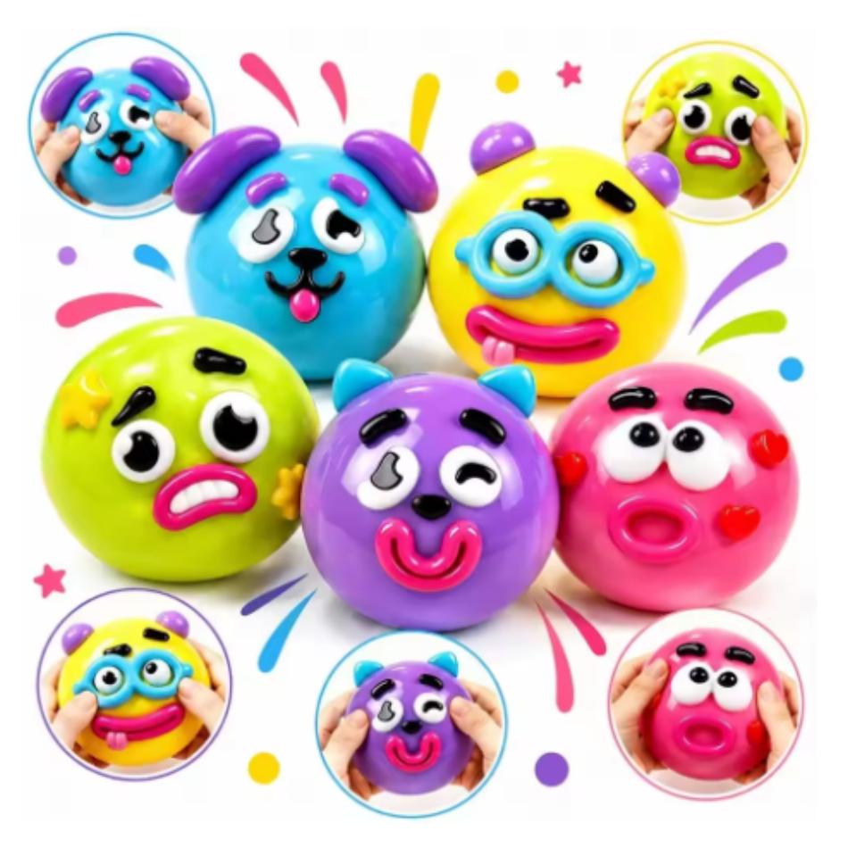 Smushers Curiosities Dog Face Swap Squishy Toy Squeeze Toys Stress Relief Relaxing Sensory Decompression DIY Toys Gift