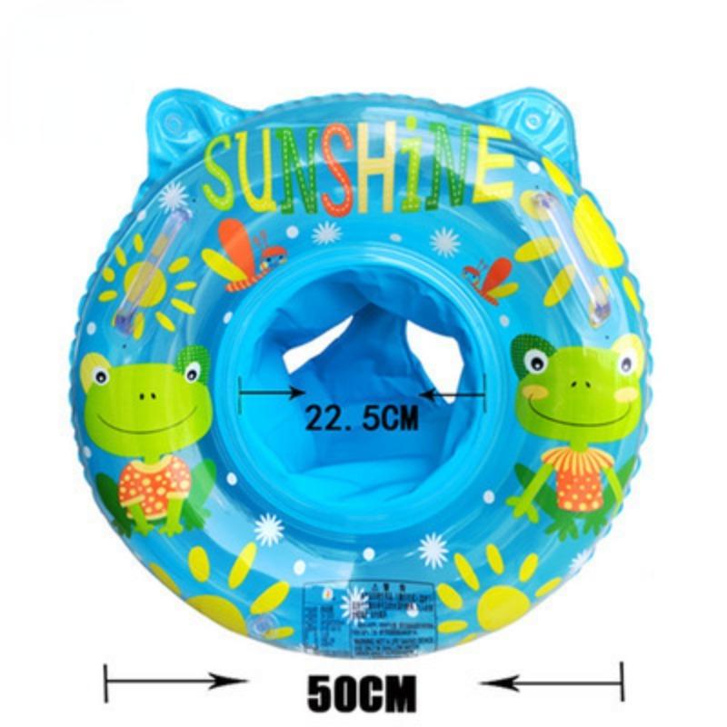 Baby Swimming Float, Inflatable Swimming Hoop Baby with Safety Float Seat with Handle, Swimming Pool Accessories, for 3-36 Months Toddlers Kids
