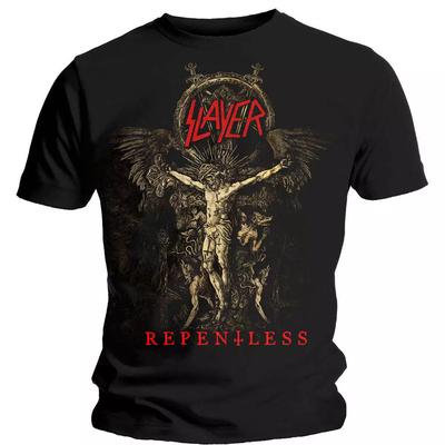 T-shirt nera 'Cruciform Skeletal' degli Slayer - NUOVA
