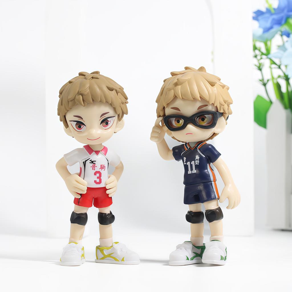 8Pcs/Set Anime Haikyuu Figure Toys Kenma Kozume Shoyo Hinata Kotaru Bokuto Yu Nishinoya Action Figure Model Toy Fans Gift