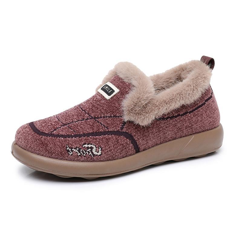 Women's Low-Cut Slip-On Winter Slippers, Soft Sole Comfortable House Shoes, Plush Lined Cozy Indoor Outdoor Casual Flats