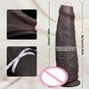 Wearable Realistic Strapon Dildo Skin Testicles Sliding Anal Vagina Sexy Adult Masturbation Big Penis For Women Sex Toys Dildos