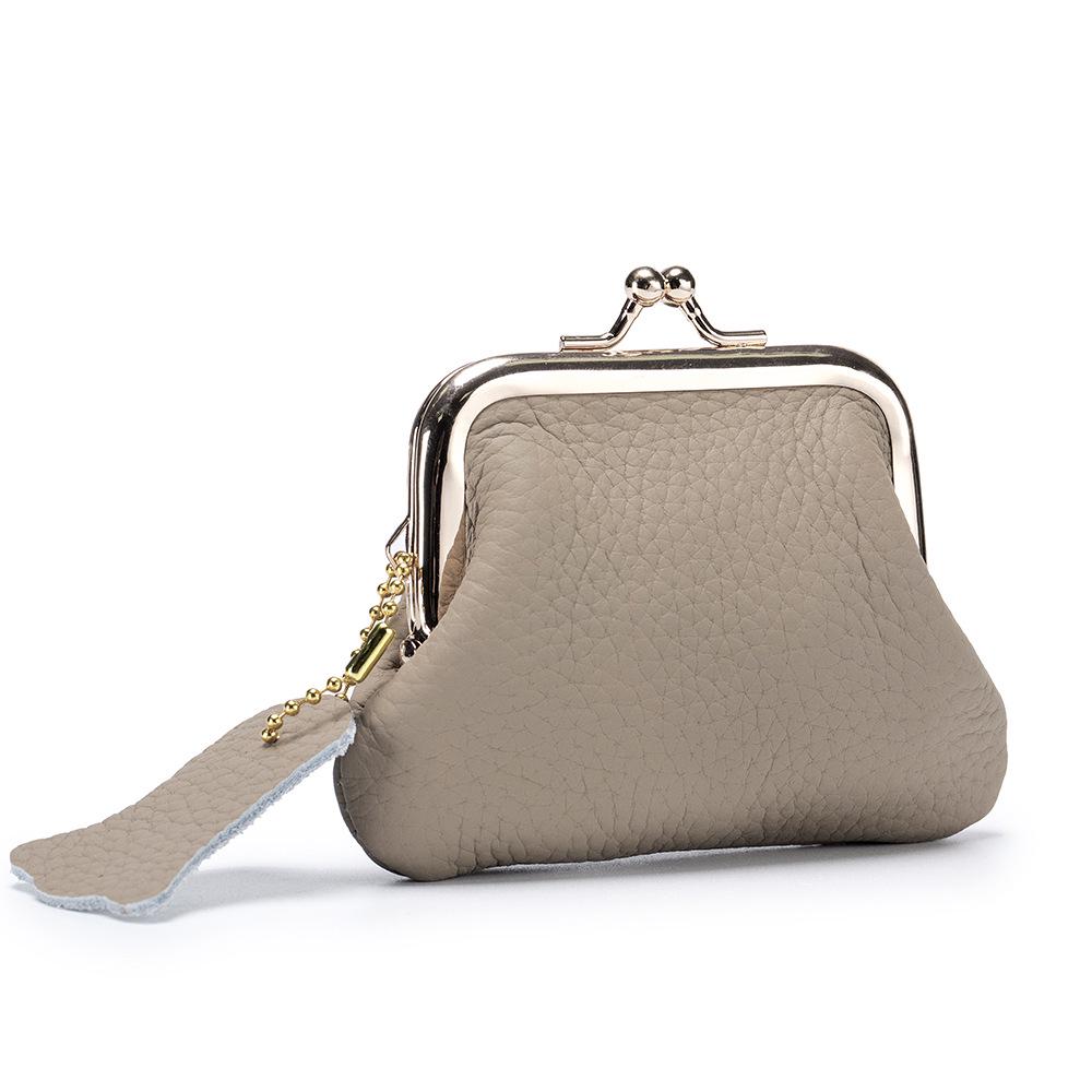 Women's Retro Genuine Leather Coin Purse - European & American Style Cowhide Mini Pouch