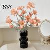 Realistic Faux Flowers Artificial Cosmos Flowers, Long Stem Fake Table Vase Filler for Dining Centerpieces, Wedding Arrangement, Photography Props