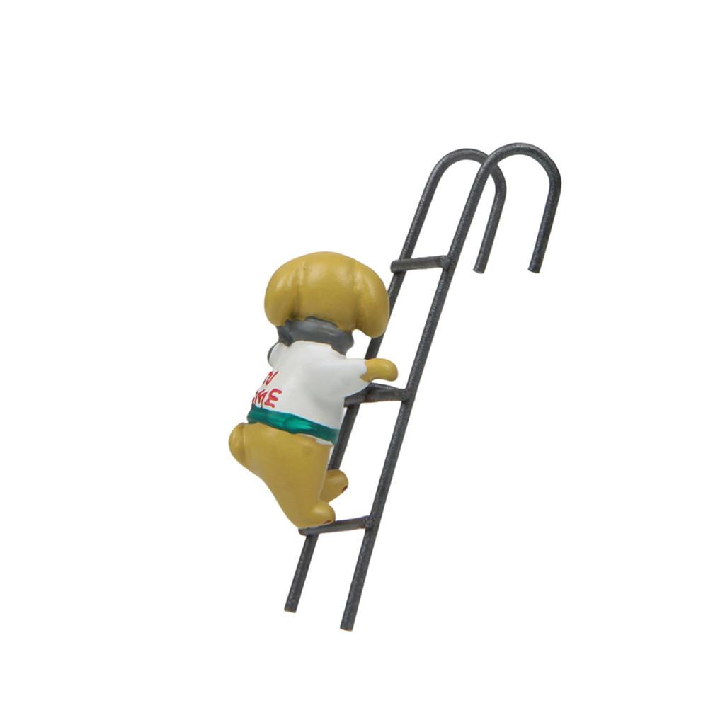 Miniature Resin Climbing Stairs Little Dog Display Ornament For Decor Room