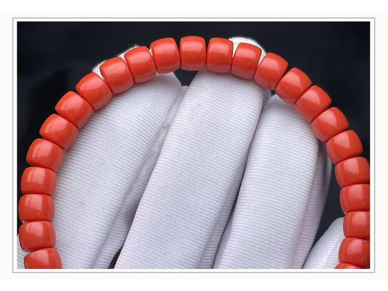 Solid Color Imitation Coral Bead Bracelet - Fashionable Single Circle for Girls