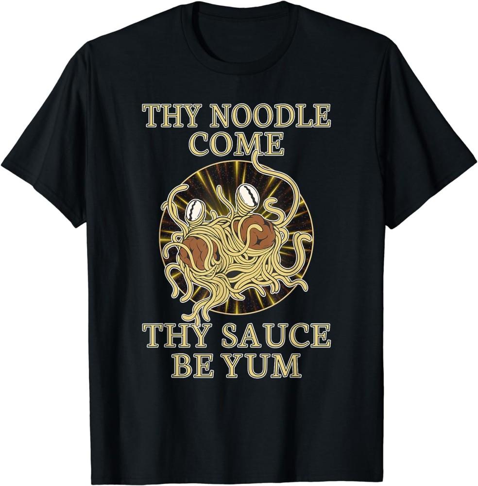 Новая Лимитированная Футболка Атеист Атеизм Летающий Макаронный Монстр Пастафарианство Церковь Унисекс Футболка M