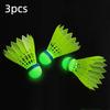1/3 Pack Led Badminton Shuttlecocks -Lighting Glow In The Dark Badminton Birdies Badminton Practice Windproof Shuttlecocks