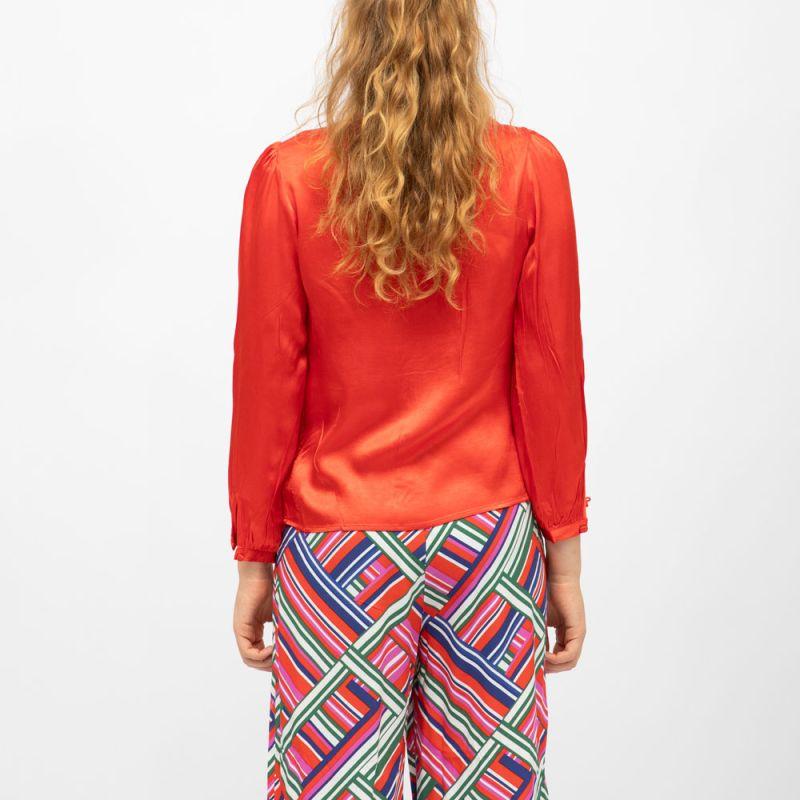 Blouse col v effet satin bianca légère Femme LA PETITE ETOILE