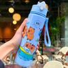 Capybara Water Bottle With Straw For Children To School 690 Ml