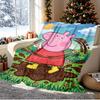 Peppa Pig Pattern Blanket for Home Decoration, Bed, Sofa, Car Travel, Camping, Suitable for All Seasons, Birthday Christmas Gift