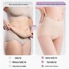 Tingmei Women's High Waist Mulberry Silk Crotch Antibacterial Seamless Briefs
