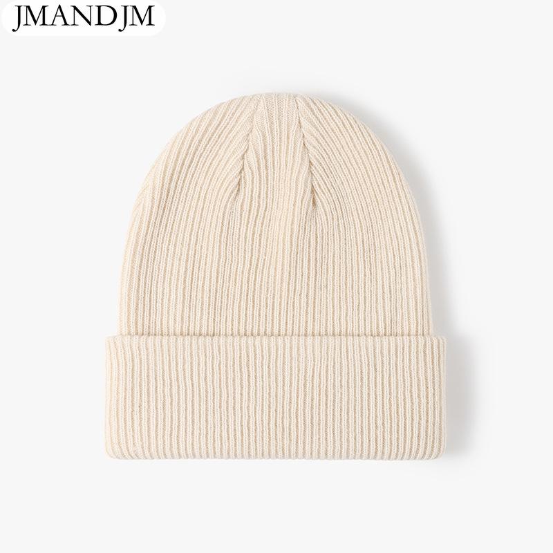 Disponibile Cappello a cuffia doppio ispessito caldo autunno e inverno cappello lavorato a maglia da donna semplice da uomo