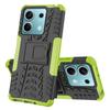 For Xiaomi Redmi Note 13 5G Tyre Pattern Case Kickstand PC+TPU Non-slip Phone Cover